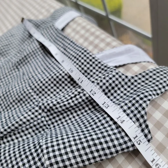 NWT Quince 100% European Linen Fit & Flare Midi Dress, Classic Mini Ginhgham, XS - Picture 8 of 12